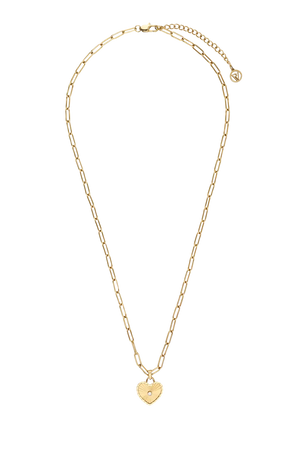 Sunray Heart Charm Pendant Necklace